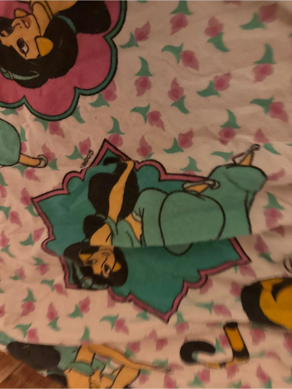 Vintage Top sheet Disney Twin jasmine Aladdin